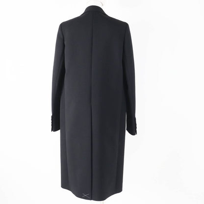 Prada 2021 P6490 Wool Long Length Chester Coat Black 38 Garmented Made In
