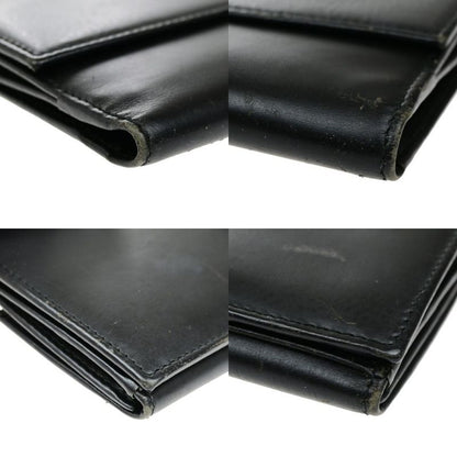 Gucci Long Wallet Logo Black Leather 08bs166