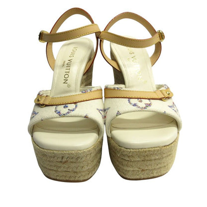 Unused 24ss Louis Vuitton Helios Line Wedge Sandals Espadrilles Monogram 1acsfr