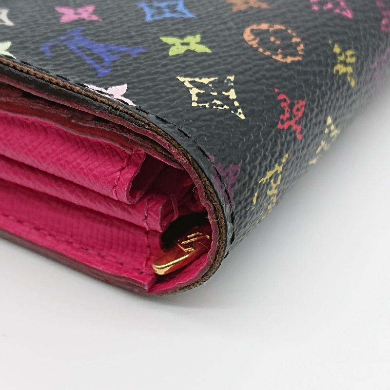 Louis Vuitton Multicolor Sarah Long Wallet Monogram Black