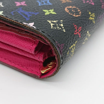 Louis Vuitton Multicolor Sarah Long Wallet Monogram Black