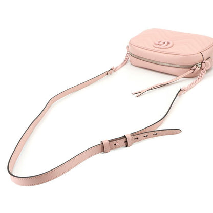 Gucci GG Marmont Quilted Small Chain Shoulder Bag Leather Pink 447632 90298102