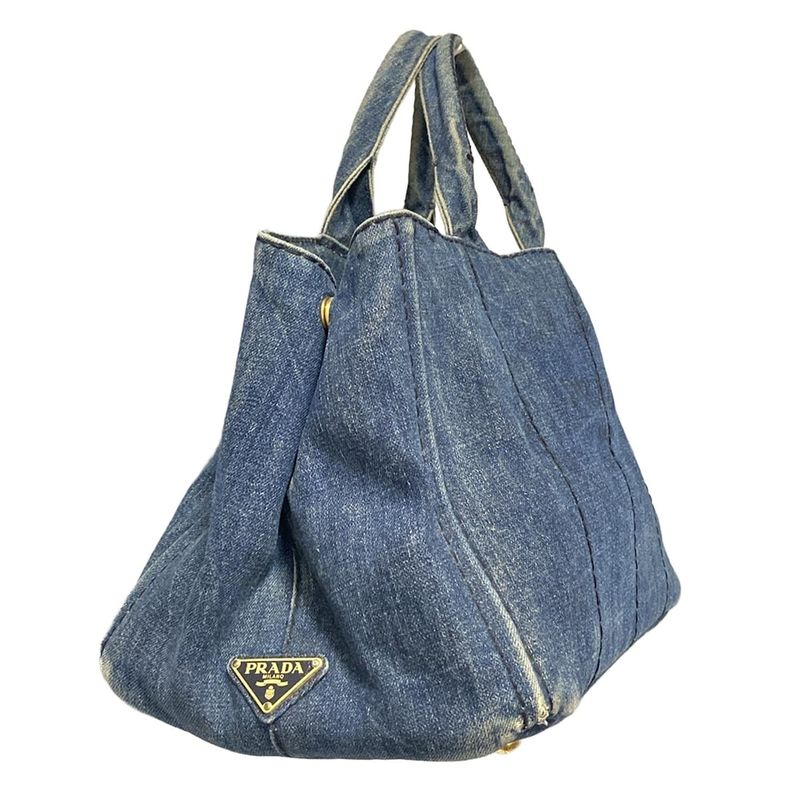 Prada Tote Bag Canapa Blue