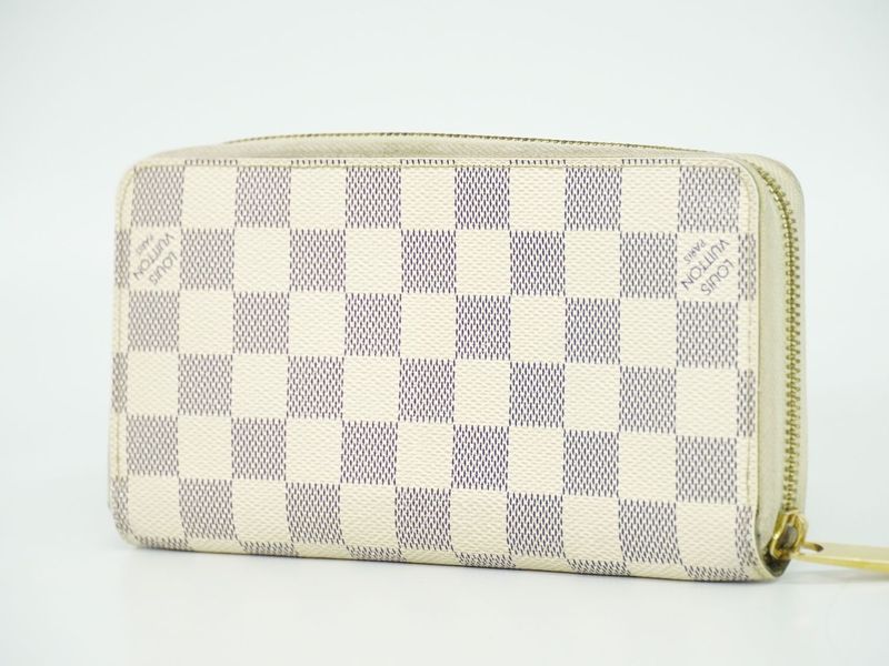 Authentic Louis Vuitton LV Old Shape Zippy Wallet Damier Azure Long Wallet