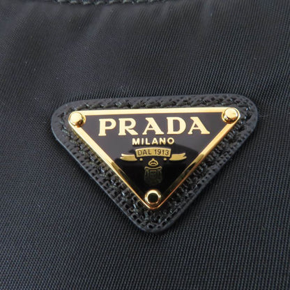 Prada Re-edition 2005 Re-nylon Triangle Logo Mini Nylon Handbag Black Gold