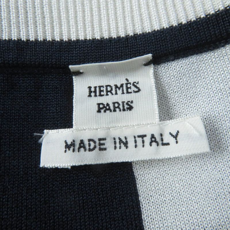 Hermes 24 Year 4e2654d6 None Order Silk Knit Jacquard Short Sleeve Short Sleeve