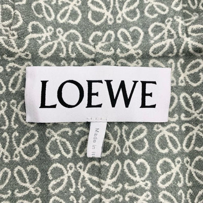 Loewe Outerwear Long Coat Wrap Anagram Logo Wool Khaki