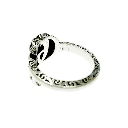 Gucci Silver Arabesque GG Engraved Edge Key Ring 5.6g 925 Engraved 394052 Ring