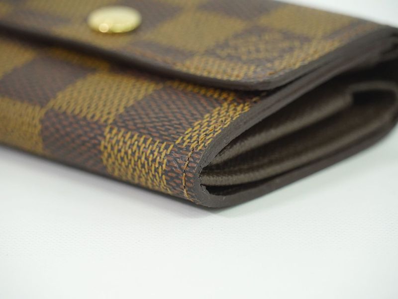 Authentic Louis Vuitton LV Porte Monnaie Pla Damier Ebène Coin Case Coin Case