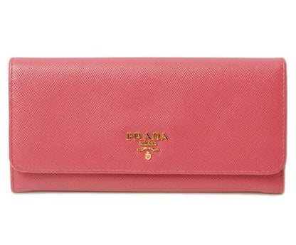 Prada Wallet Prada Long Wallet 1m1132 Saffiano Metal Saffiano Metal Peonia