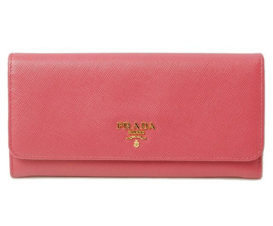 Prada Wallet Prada Long Wallet 1m1132 Saffiano Metal Saffiano Metal Peonia