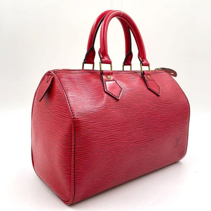 Louis Vuitton Speedy 25 Epi Castilian Red Leather Red Handbag Gold M43017