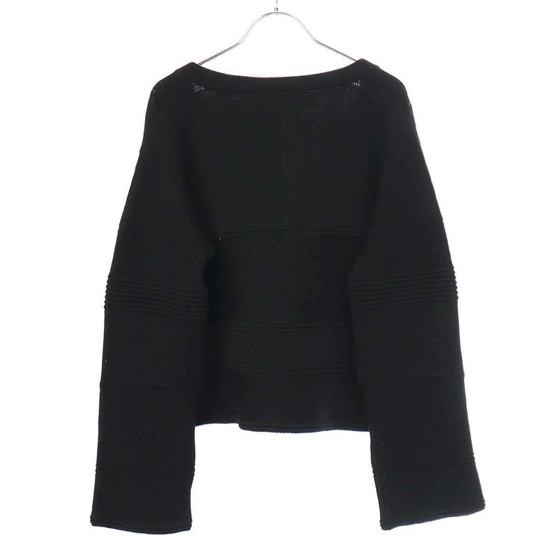 Hermes Jacquard Knit Bolero Cardigan Black 40