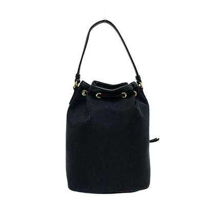 Prada Duet Logo Leather Canvas 2-Way Mini Shoulder Bag Handbag