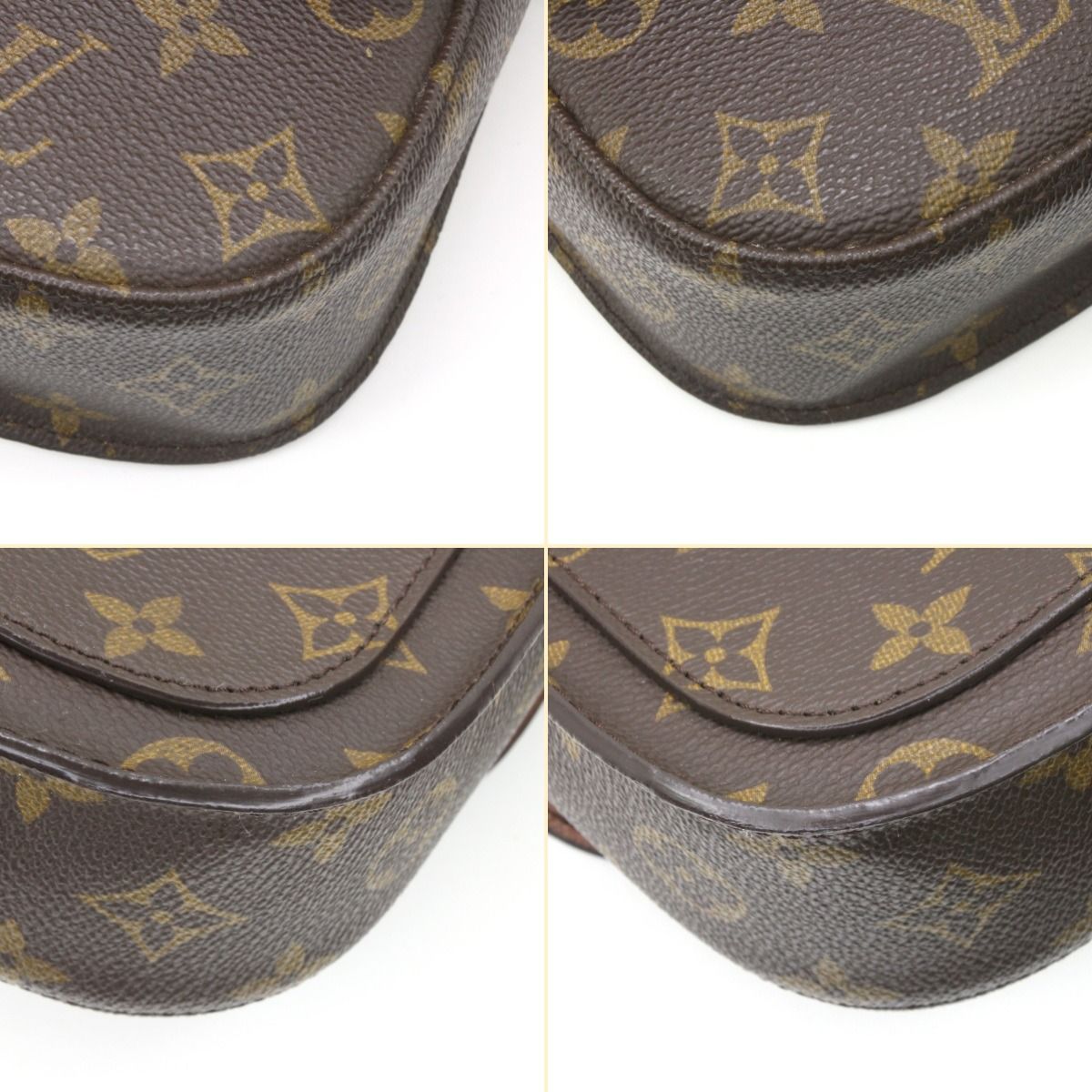Louis Vuitton Shoulder Bag Monogram Saint-Cloud Cracks in the Folds Inside