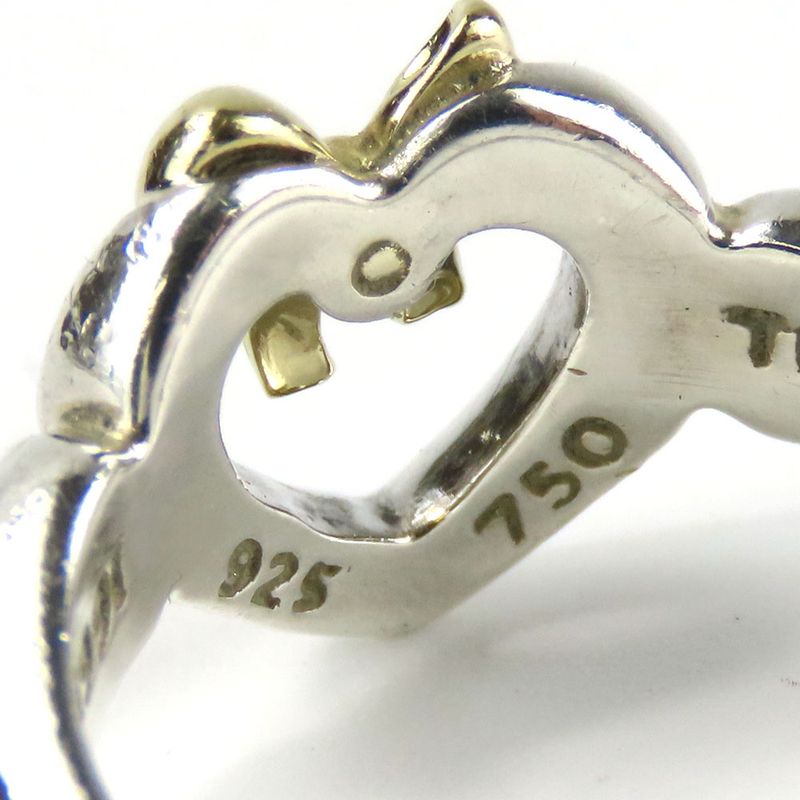 Tiffany & Co Ring ・ Ring Heart Ribbon Silver 925 18K Yellow Gold Approx 3.2g