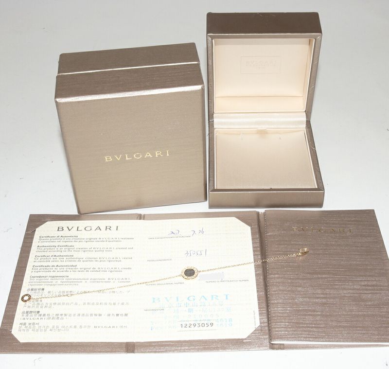 Bulgari Bracelet 18K Yellow Gold Onyx Bulgari Bracelet SM 350551