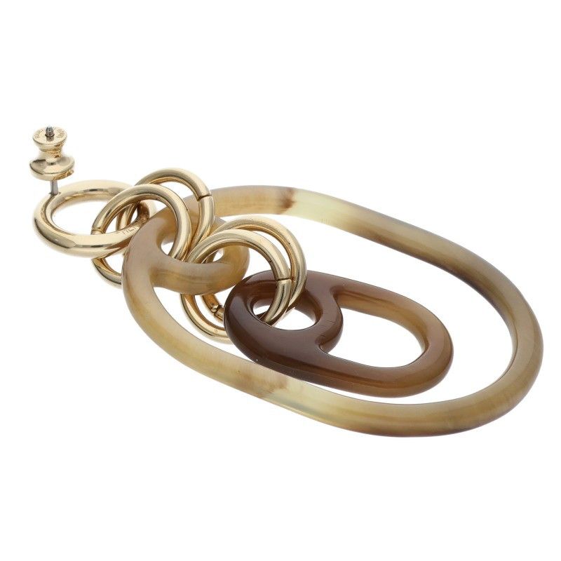 Hermes Ulidis GM Buffalo Horn And GP Earrings Women