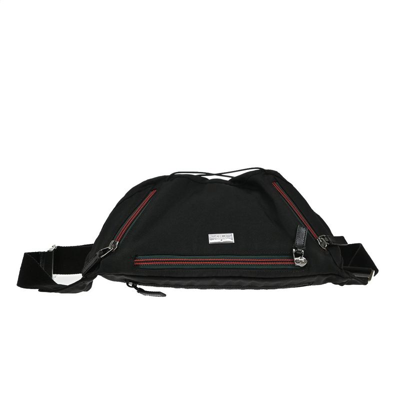 Gucci Body Bag Sherry Waist Pouch Black Canvas 88ka616