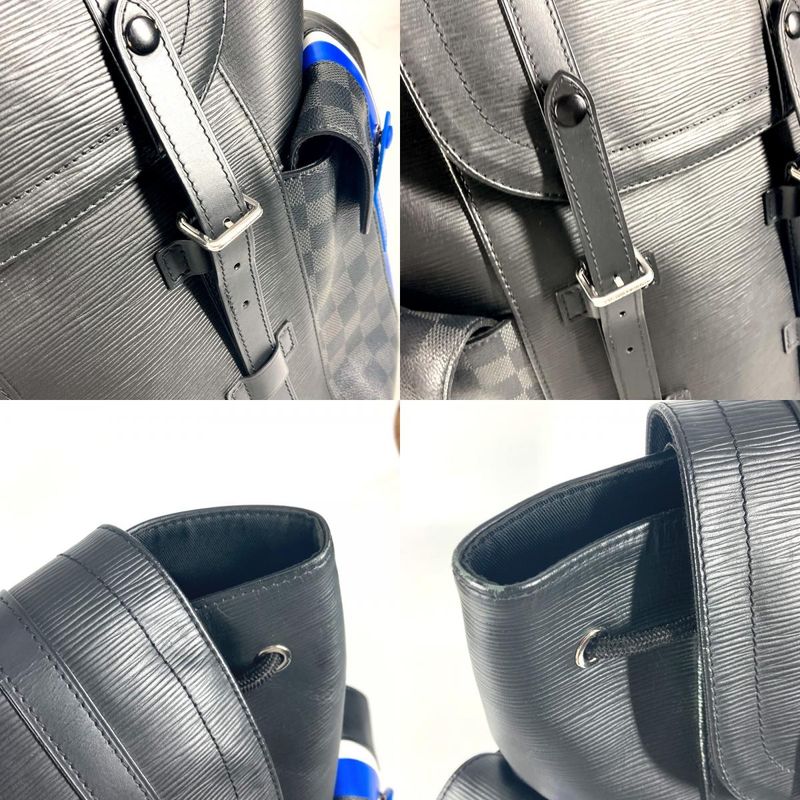 Louis Vuitton Backpack Sac Christopher PM M56600 Damier Graphite Canvas Black