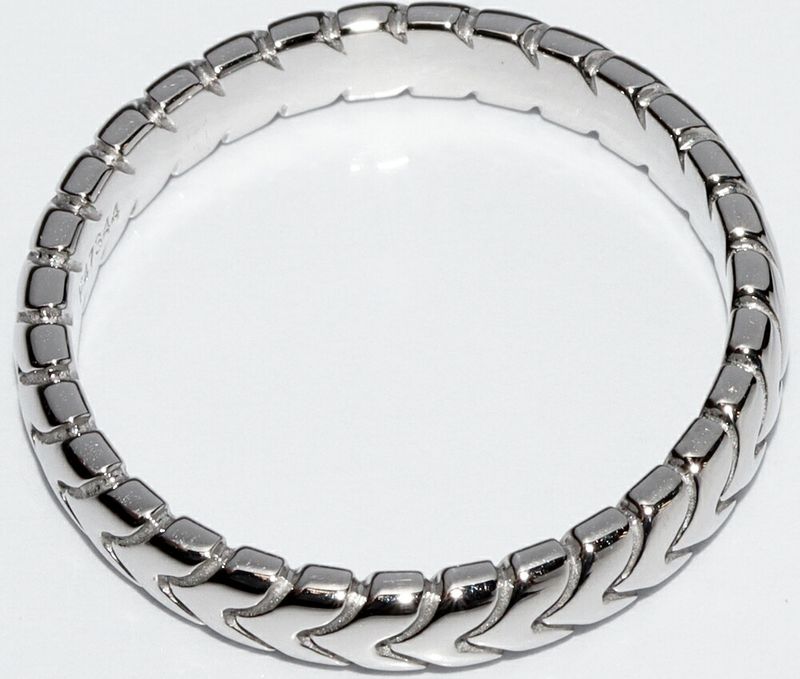 Bulgari Ring Pt950 Spiga Wedding Ring Width 4mm (016in) 349144