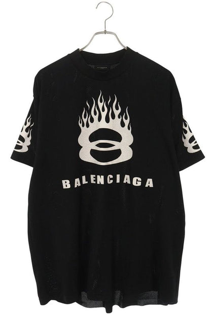 Balenciaga 794817 Tqv38 Logo Print Mesh T-shirt Men 1
