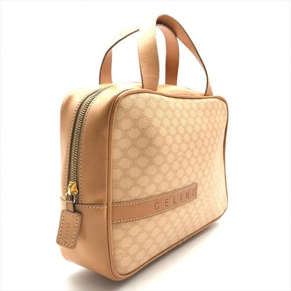 Celine Vintage Hand Bag Macadam Leather Light Brown