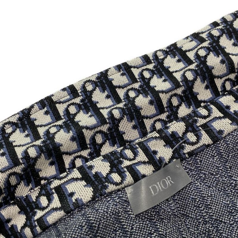 Dior/christian Dior Long Sleeve Shirt Size S Men's - Black X Ivory X Navy