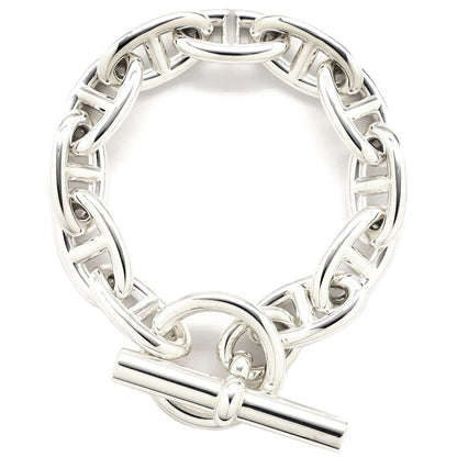 Hermes Bracelet Chaine D'ancre GM Silver 925 Silver 11 Frames Star Ring Silver