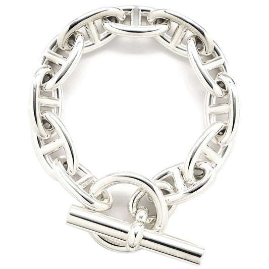 Hermes Bracelet Chaine D'ancre GM Silver 925 Silver 11 Frames Star Ring Silver