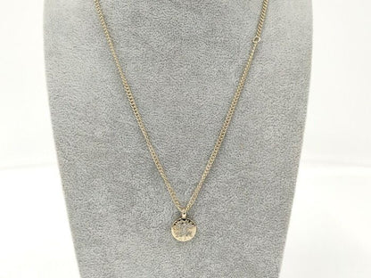 Chanel Necklace Coco Mark Medal Plated Gold B25A