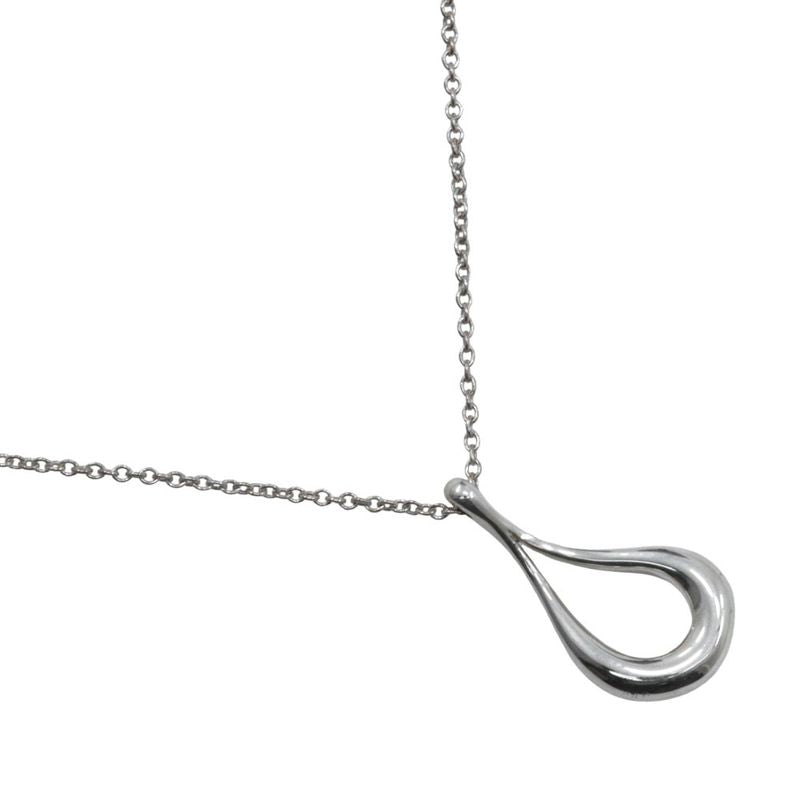Tiffany & Co Open Teardrop Elsa Peretti 925 Silver Ladies 2.7g Necklace