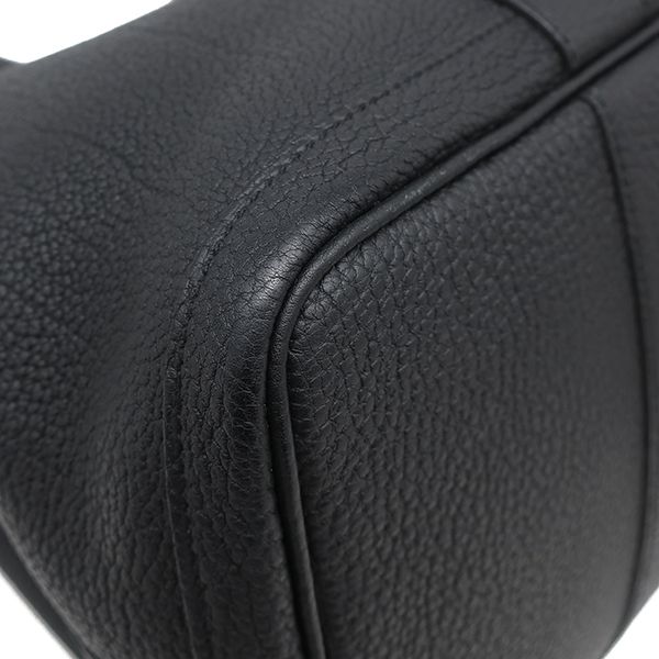 Hermes Tote Bag Garden Party PM Negonda Black Silver Hardware Black Engraved Y