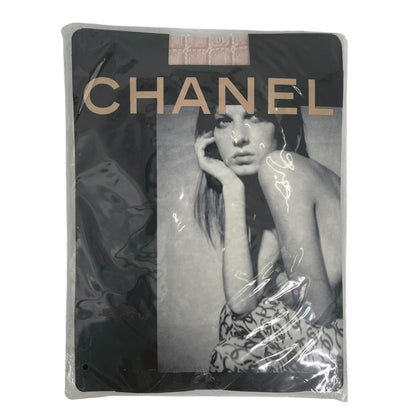 Chanel Coco Mark Logo Tights Stockings Beige