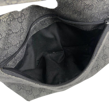 Gucci One Shoulder Bag GG Canvas 105649 Hobo Soho Black Gray