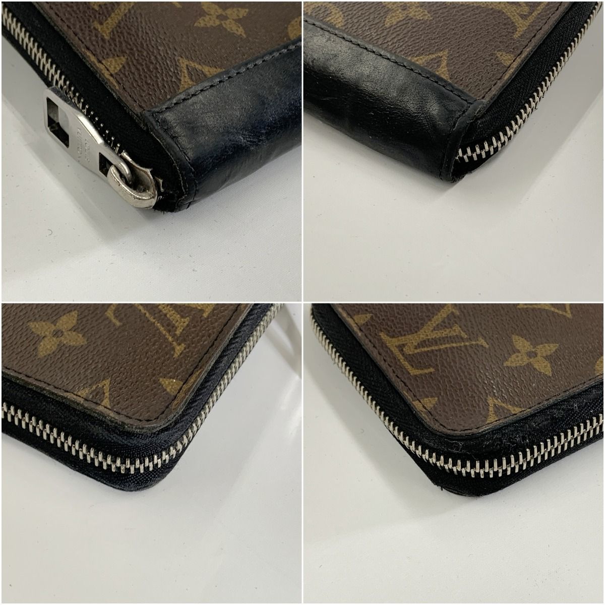 Louis Vuitton Monogram Macassar Zippy Wallet Vertical Round Zipper Long