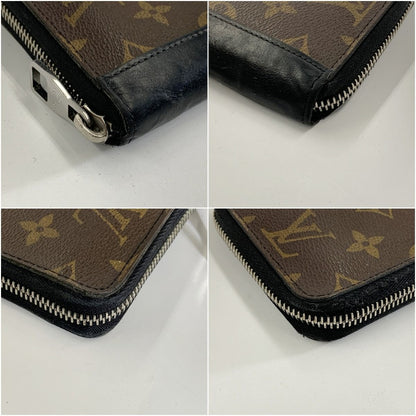 Louis Vuitton Monogram Macassar Zippy Wallet Vertical Round Zipper Long