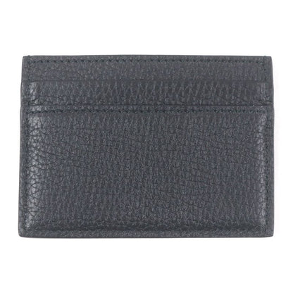 Gucci 771157 Silver Logo Hardware Leather Card Case Business Card Holder Black