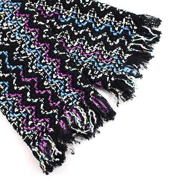 Chanel 21p Coco Mark Button Tweed Fringe Cardigan P70494k10051 Black 36