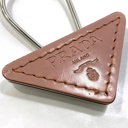 Prada Key Ring Pink Silver Hardware 1 Ap276