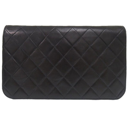 Chanel Matelasse Lambskin Black No 6 Gold Chain Shoulder Bag Lambskin Coco Mark