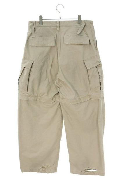 Balenciaga 773255 Tkp27 Damaged Large Cargo Long Pants Men's 48