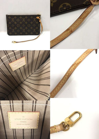 Louis Vuitton M40995 Monogram Neverfull MM Tote Bag Monogram Canvas with Pouch