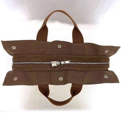 Hermes Tote Bag Tote MM Brown Her Line Excellent Condition
