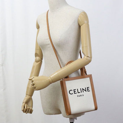 Celine Mini Vertical Cabas 193302bnz.02nt Handbag Canvas Calf Womens