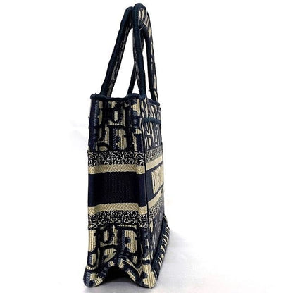 Christian Dior Handbag Book Tote Mini Navy Blue