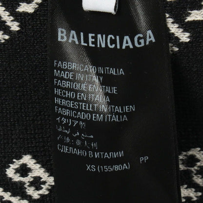Balenciaga Knit Logo All Over Pattern Crew Neck Cotton Sweater — view 4