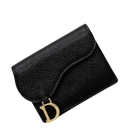 Christian Dior Trifold Wallet Black Saddle