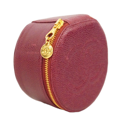 Chanel Pouch Caviar Leather Bordeaux Gold — view 2