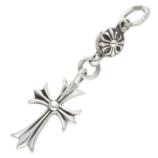 Chrome Hearts Tny CH Crs 1 Ball Tiny Ch Cross Silver Necklace Top